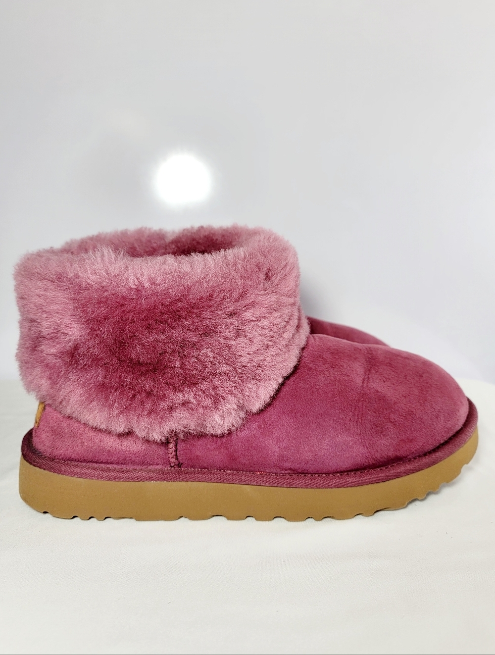 UGG Women's size 10 classic mini fluff ankle boot's.